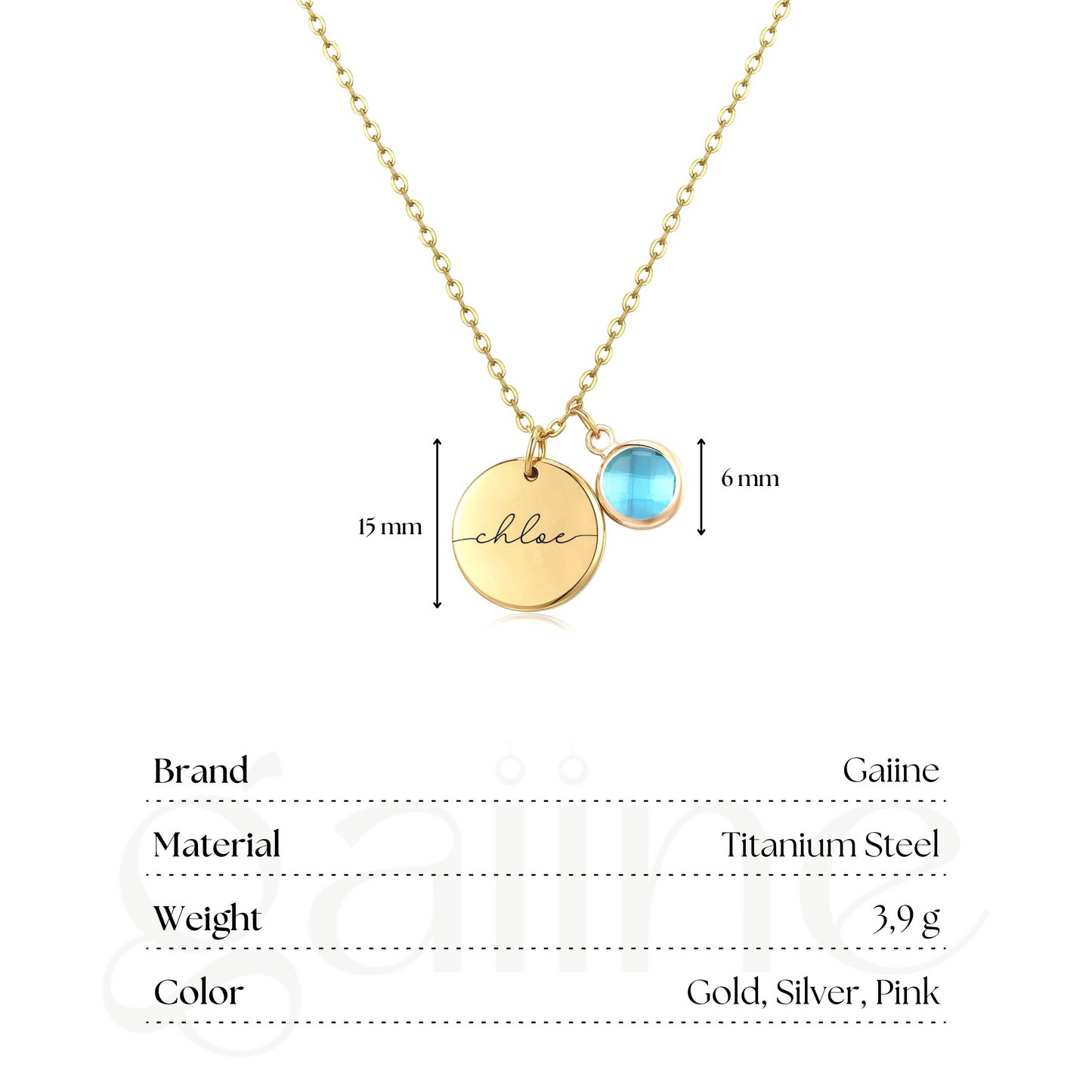 Handmade Birthstone Necklace