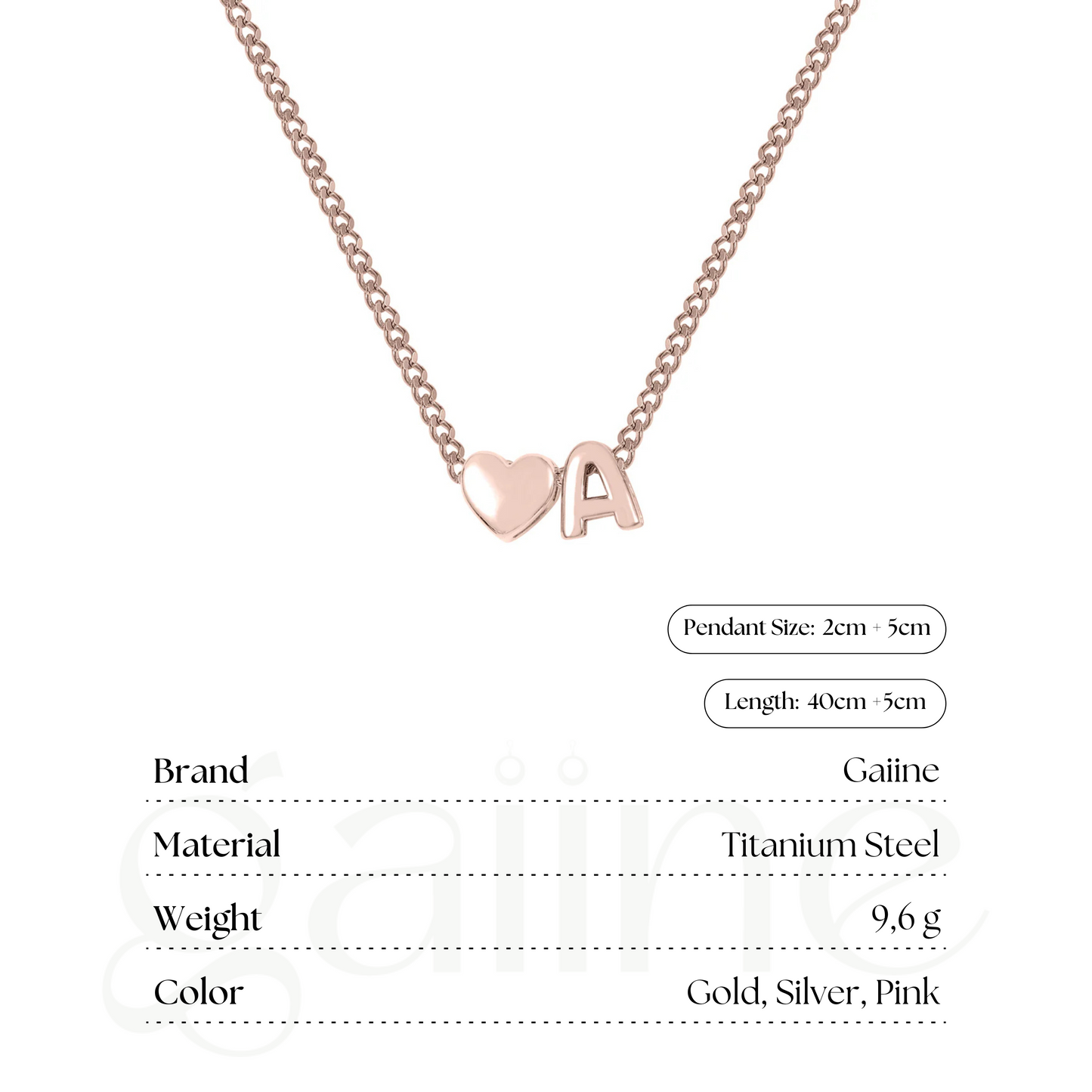 Handmade Bubble Letter Necklace