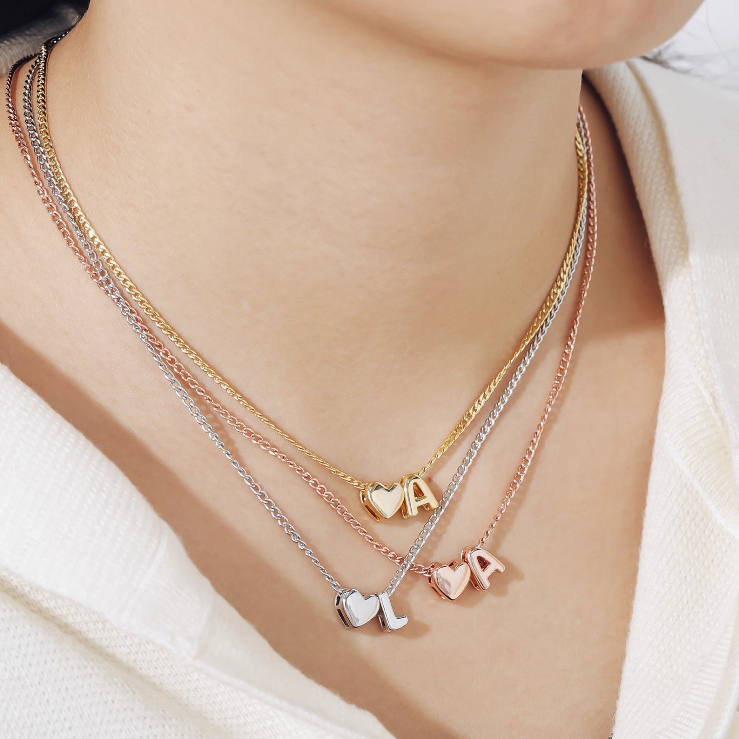 Handmade Bubble Letter Necklace