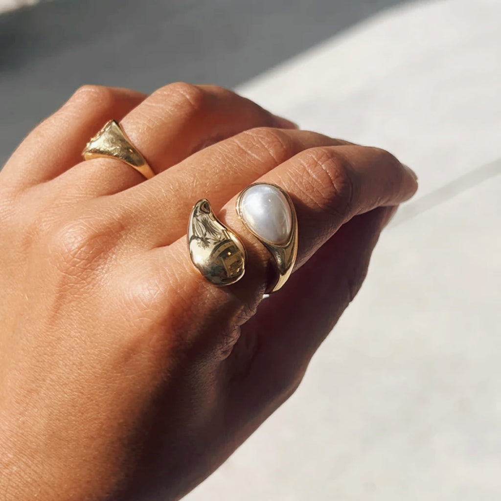 Golden Drop Ring