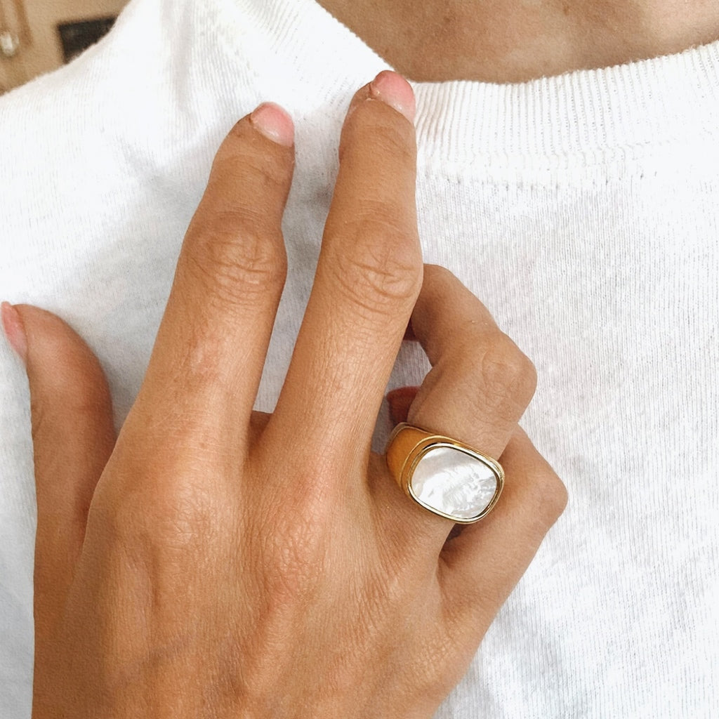 Square Shell Rings