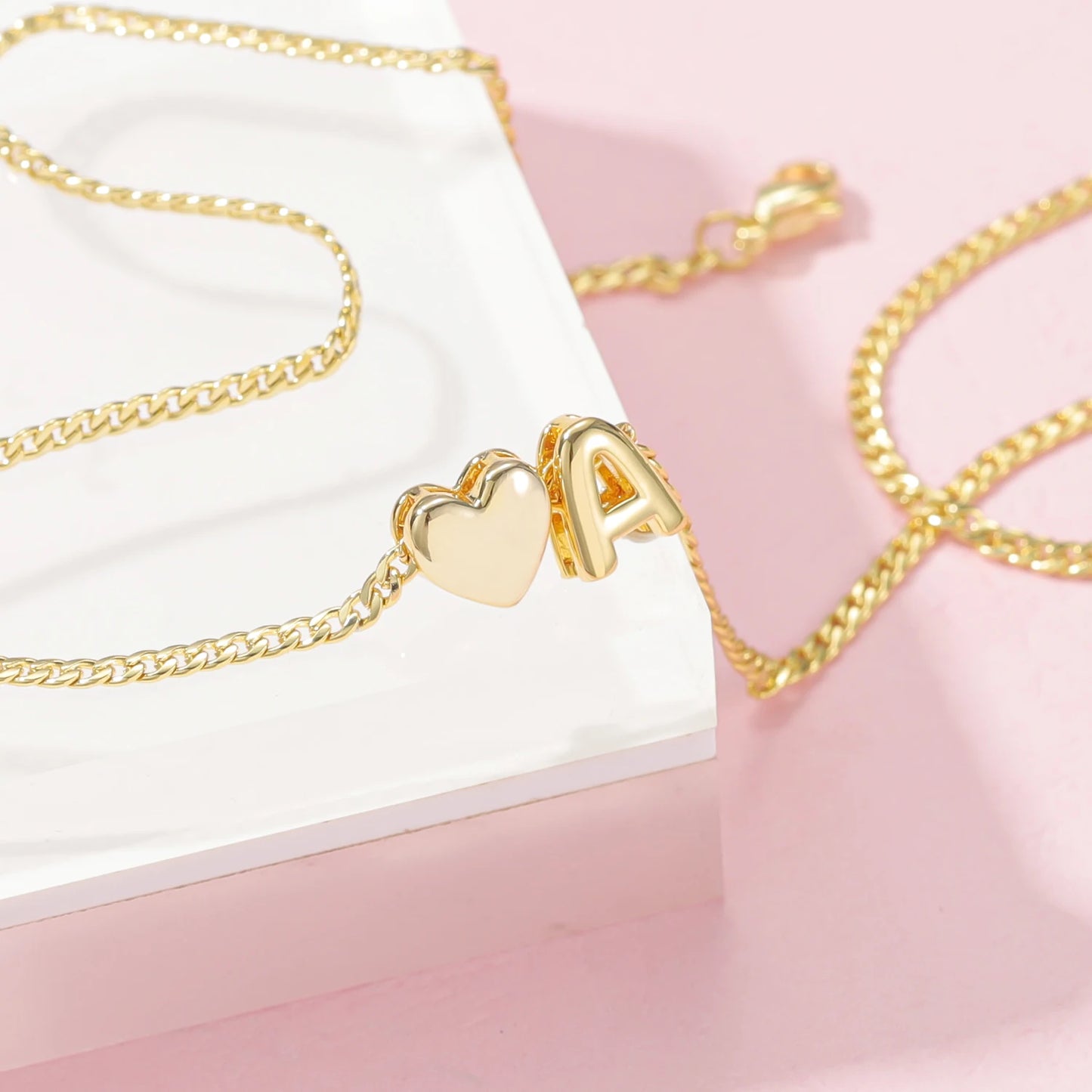 Handmade Bubble Letter Necklace