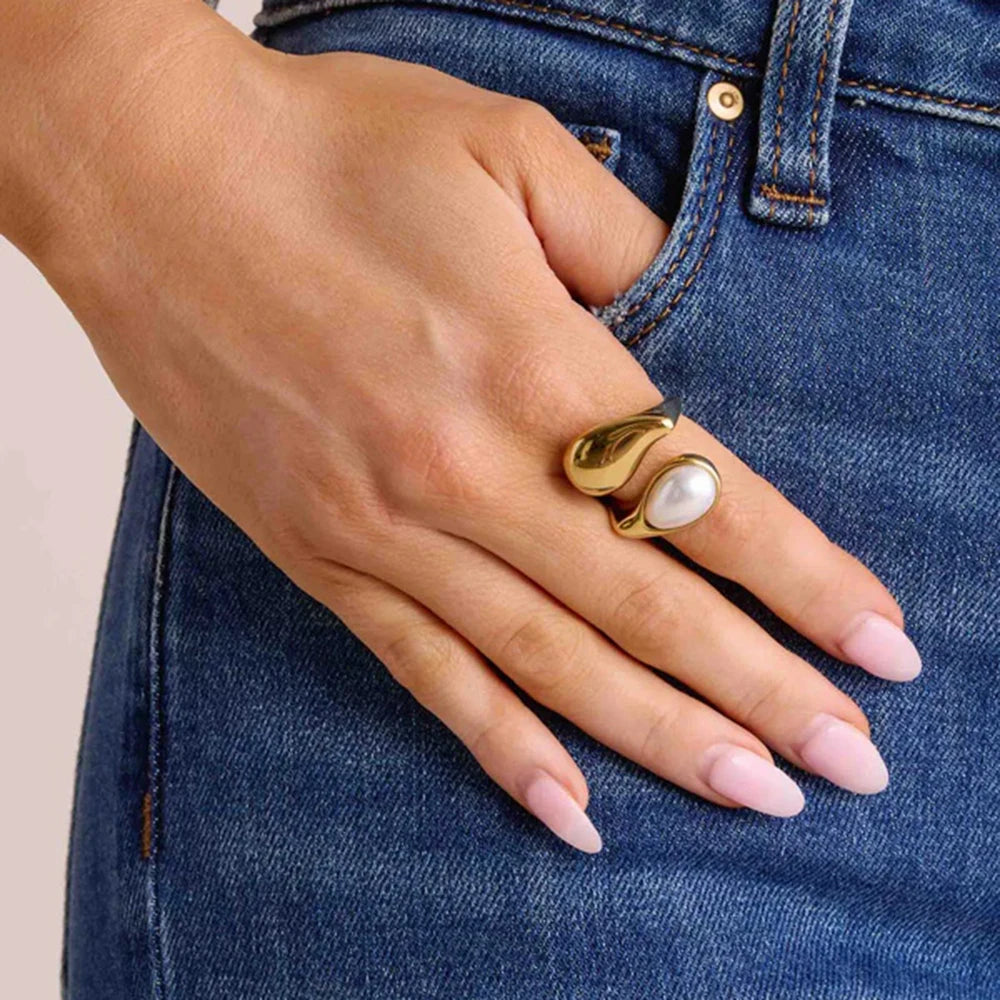 Golden Drop Ring