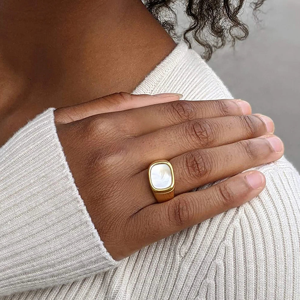 Square Shell Rings