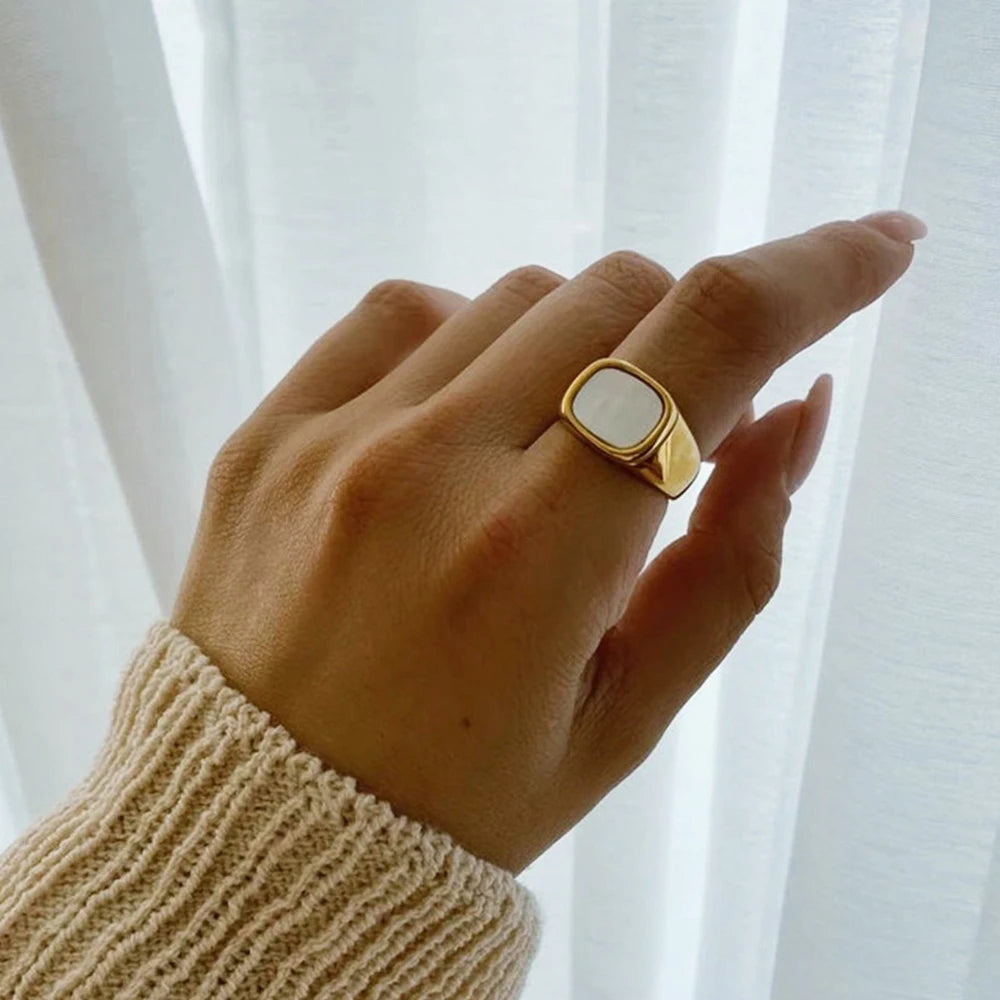 Square Shell Rings