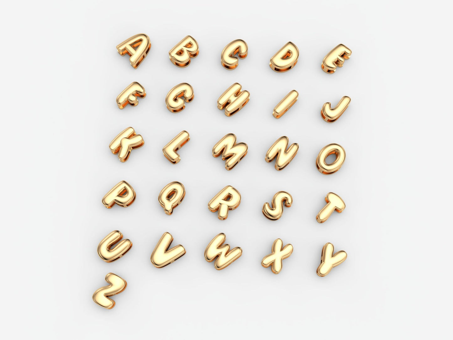 Handmade Bubble Letter Necklace