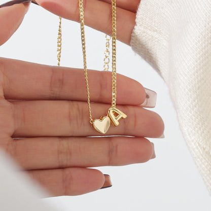 Handmade Bubble Letter Necklace