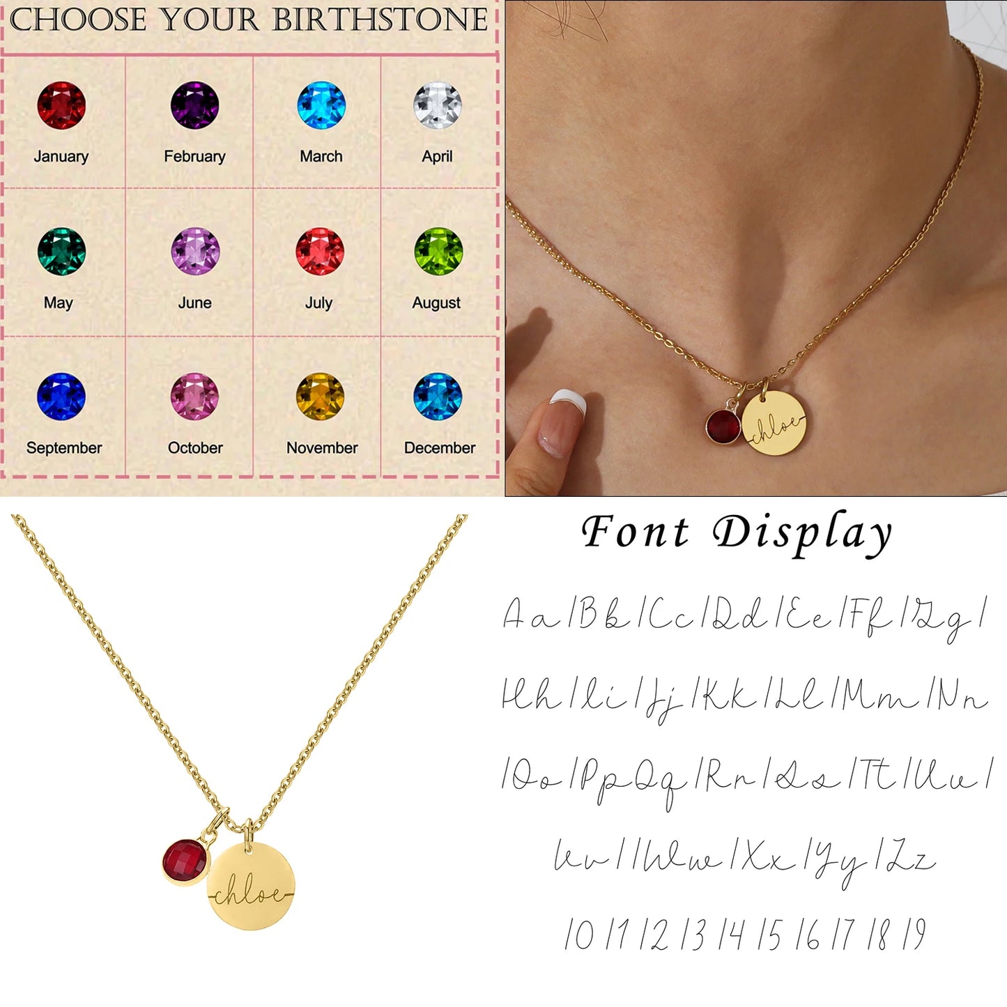 Handmade Birthstone Necklace
